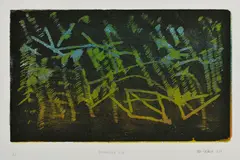 Paľo Čejka, Romantika I. - II., 2013, Farebný linorez na papieri, autorská tlač