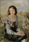 Aurel Naray, Dievča na lúke, Okolo 1930, Olej na plátne
