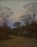 Endre Komáromi-katz, V mesačnom svite, Okolo 1910, Olej na dreve