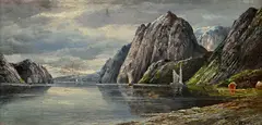 Bader, Železné vráta na Dunaji II., Okolo 1920, Olej na dreve