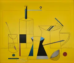 Andrej Barčík, Zátišie, 1971, Kombinácia techník na sololite