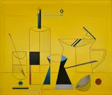 Andrej Barčík, Zátišie, 1971, Kombinácia techník na sololite