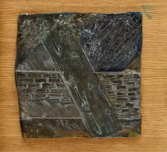 Milan Lukáč, Kompozícia I., Okolo 1990, Bronz, reliéf