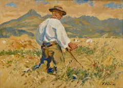 Jan Hála, Kosec, 1948, Olej na plátne
