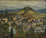 Jozef Kollár, Pohľad na Banskú Štiavnicu, Okolo 1935, Olej na plátne