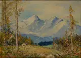 Max Schurmann, Pastier oviec pod Tatrami, 1935, Olej na plátne