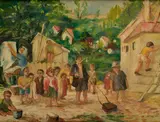 Imro Weiner-Kráľ, V letnom tábore, Okolo 1955, Olej na plátne