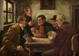 Bruno Blätter, Kartári, Okolo 1900, 66 x 86 cm