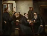 Hans Winter, Rabíni, Okolo 1900, Olej na dreve