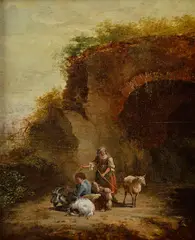 Pastierka by Both Jan Dirsksz, Okolo 1700, Olej na dreve, sold Jun 2014