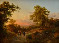 Karol Markó the Elder, Ježiš a emauzskí učeníci, Po 1850, Olej na plátne