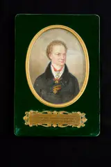 Albert Theer, Portrét kniežata Františka Jozefa Koháryho (1766-1826), (1815 - 1902), Akvarel na slonovine (ovál)