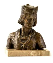 Vojtech Matušinec, Pribina, Okolo 1970, Bronz, travertínový podstavec