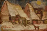 Súmrak by Mária Medvecká, 1967, Olej na sololite, sold Mar 2014