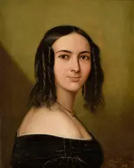 Jakub Marastoni, Portrét ženy, 1839, Olej na plátne