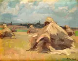 Ernest Rákosi, Kopy sena, Okolo 1920, Olej na kartóne