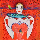 Madmoiselle M. by Kolčáková-szákallová Noémi, 2013, Akryl na plátne, sold Mar 2014