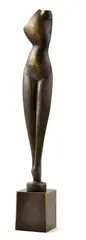 Alexander– Podľa Archipenko, Torzo, Neskoršia edícia, Bronz, drevený podstavec