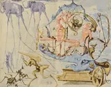 Salvator Dali, Bakchusov voz, 1974, Tapiséria, 159/250