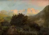 Rudolf Jelínek, Horská krajina, 1902, Olej na plátne
