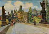 - Sedláček Jaromír Hauptmann, Karlov most v Prahe, Okolo 1930, Olej na plátne
