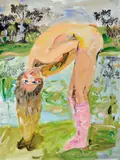 Katarína Janečková, Pri jazere, 2013, Akryl na papieri