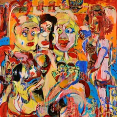 Pálová Ildikó, Moja prvá návšteva v bordeli, 2011, Akryl na plátne