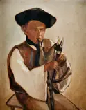 Jozef Kollár, Gajdoš, okolo 1920, olej na plátne