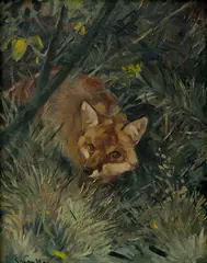 Kmotra líška by Karl Sovanka, Okolo 1940, Olej na plátne, sold Dec 2013