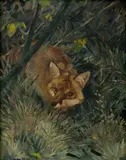 Karl Sovanka, Kmotra líška, Okolo 1940, Olej na plátne