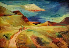 Július Szabó, Don Quijote, Okolo 1940, Olej na kartóne, kašírované na plátne