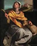 Andrea del Sarto, Sv. Agneša s ovečkou, Okolo 1650, Olej na plátne