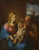 Carlo – V Štýle Maratta, Sv. rodina, Okolo 1780, Olej na plechu