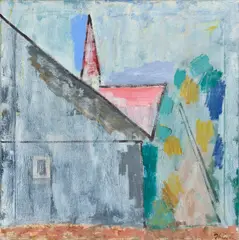 Hološka Ludovít, Moravanský kostolík, 1998, Olej na plátne