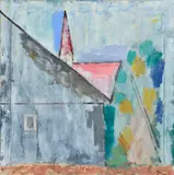 Hološka Ludovít, Moravanský kostolík, 1998, Olej na plátne