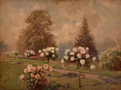 Ferenc Olgyay, V parku, Okolo 1935, Olej na plátne