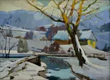 Adalbert A. Marton, Zima, 1941, Olej na plátne