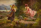 Hanz Zatzka, Roztopašnice, Okolo 1910, Olej na plátne