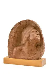 A. Ostrovsky, Rozjímanie, Okolo 1910, Žula, drevený podstavec