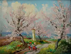 Ludvík Dobeš, Jar, Okolo 1960, Olej na plátne