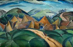 František Foltýn, Krajina od Mukačeva II., Okolo 1922, Olej na kartóne
