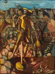 Endre Nemes, Hudobník (Muzika), 1941, Olej na lepenke
