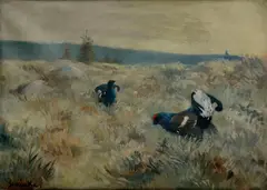 Karl Sovanka, Hlucháň - Tetrov, Okolo 1940, Olej na plátne