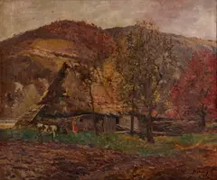 Yosyp Bokshay, Usadlosť na jeseň, 1941, Olej na plátne