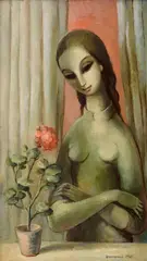 Edita Spannerová, Dievča v okne, 1965, Olej na sololite