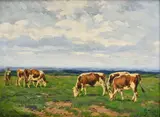 Gustáv Mallý, Na paši, 1923-29, Olej na kartóne