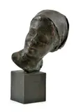 Jozef Kostka, Žena v šatke, 1957, Bronz