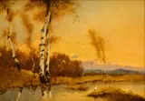 Béla Adalbert Spányi, Bocian, Okolo 1910, Olej na plátne