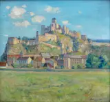 Bedrich Hoffstädter, Trenčiansky hrad, Okolo 1930, Olej na plátne