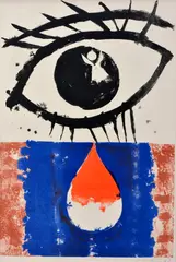 Jozef Baláž, Viedeň 4. 10. 1968 o 11:45, 1968, Farebná litografia na papieri. Nečíslované